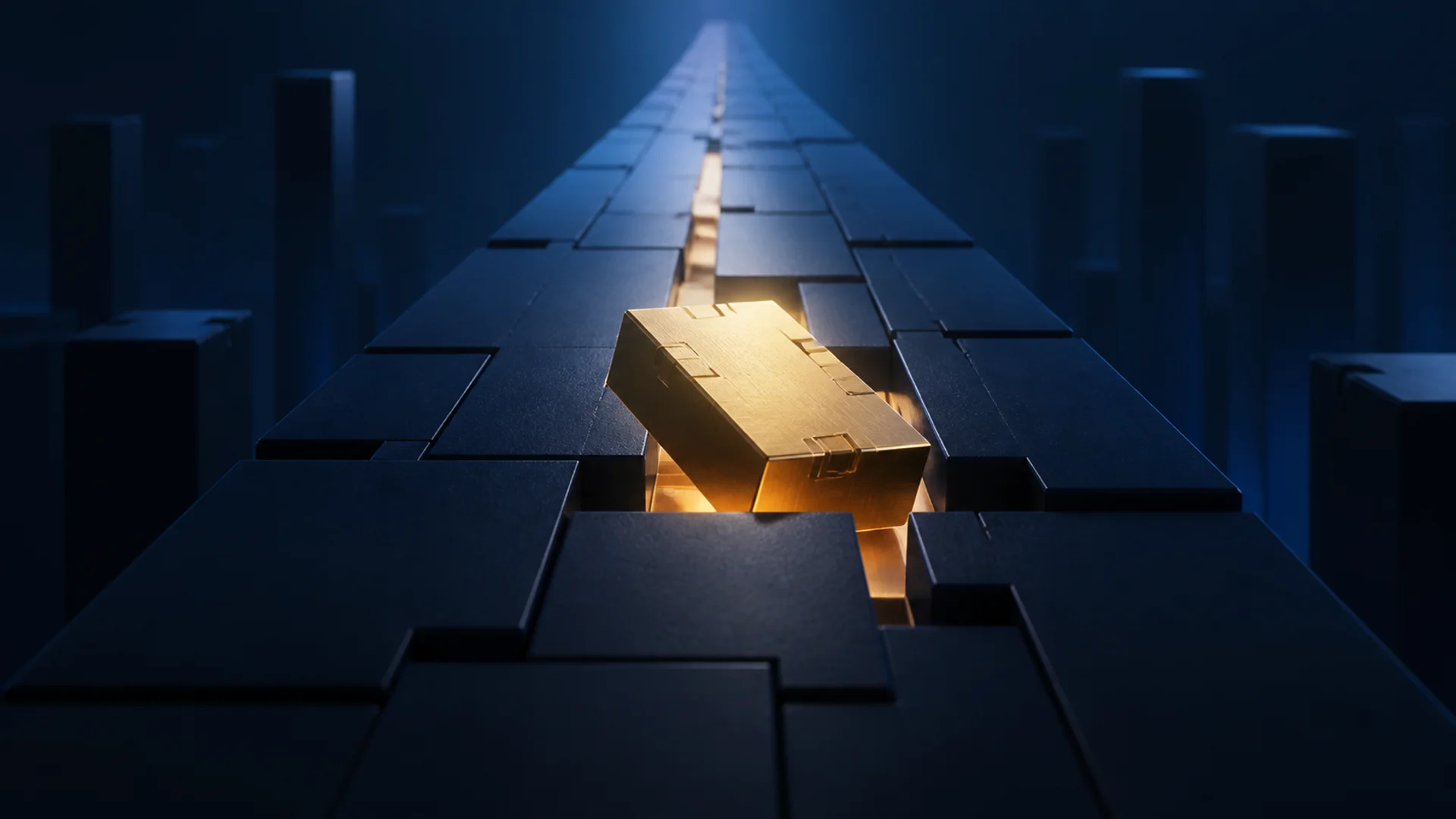 Misaligned gold module interrupting a connected transformation pathway